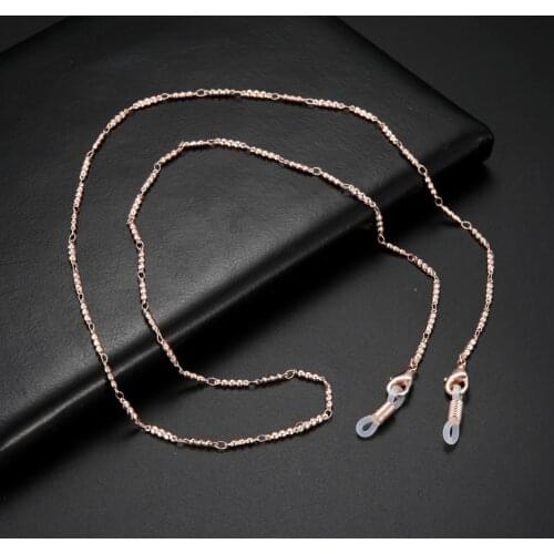 Skyrim Simple Beads Gold Color Eyeglasses Chains Face Mask Chain Holder for Women Glasses Lanyard Cord Holder Wholesale 2021