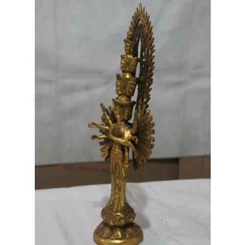 Tibet bronze copper Avalokitesvara Thousand-hand Bodhisattva Guanyin Statue