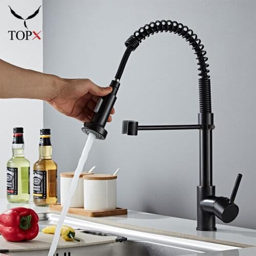TOPX Black Kitchen Faucets