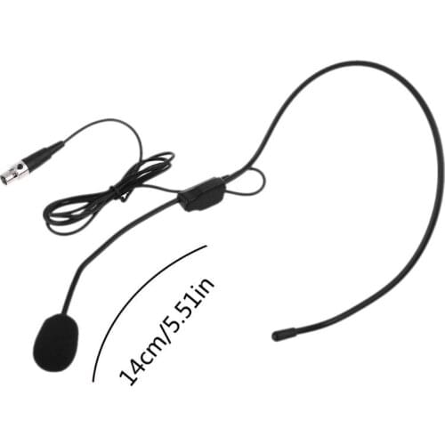 XLR 3 Pin Microphone Head Wear Guide Condenser Mic For Loudspeaker Tour Guide