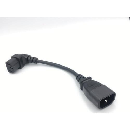 High Qulity IEC 320 C14 Male to C13 Female PLug PDU/UPS Extension Power cable Connector 90 degrees right angle FOR Car TV