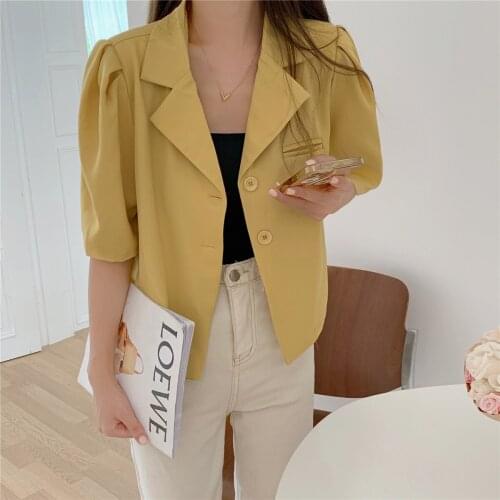 New Suits Female Vintage Autumn Notched Collar Plaid Women Blazer Breasted Jacket Casual Pockets Womens Suits Coat Blazers Suits