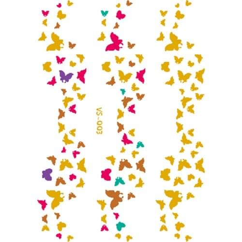 1Pack Gold Face Tattoo Flash Tattoo Fashion Waterproof Blocked Freckles Make Up Body Art Stickers Eye Decals Bride Tribe Party