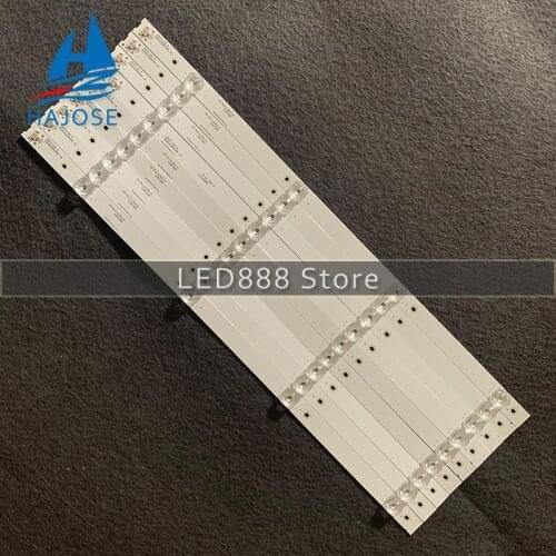 10sets LED backlight strip for TCL L55P3CUS LVU550ND1L cd9w27 55BC7600 55U6780C 4C-LB5504-HR17J HR18J 55HR330M04B5 V4