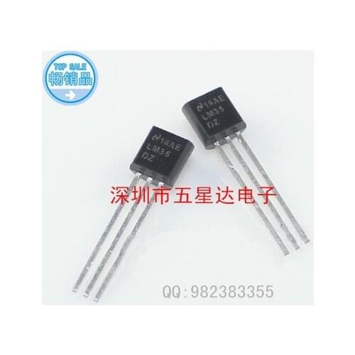10PCS LM35DZ TO-92 LM35 Precision Centigrade Temperature Sensors