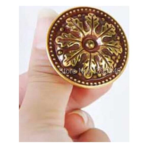 New 2pcs Antique Cabinet Kitchen Knob Vintage Brass Handle Creative Cupboard Closet Drawer Handles Bars Pulls hardware knobs