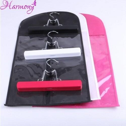 25 bags + 25hangers) Hair extension packing suit case bags hair extension stand packaging for clip weft hair and ponytail