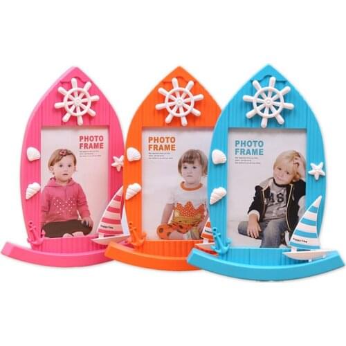 7-Inch Sailboat Photo Frame Cartoon Photo Frame Wall Mounted Photo Frame