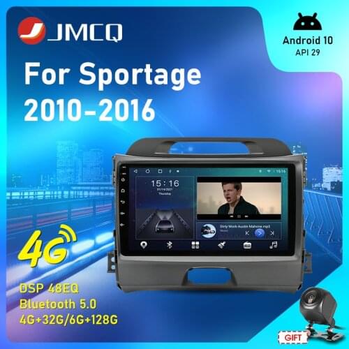 JMCQ Android 10 Car Radio For KIA Sportage3 2010-2016 Head Unit 2 Din Multimedia Video Player Navigation GPS RDS DSP Autoradio