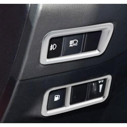 Car Fog Lights Switch Cover Tank Button Trim Headlight Switch Circle Sticker for Toyota C-HR CHR 2016-2020 Accessories