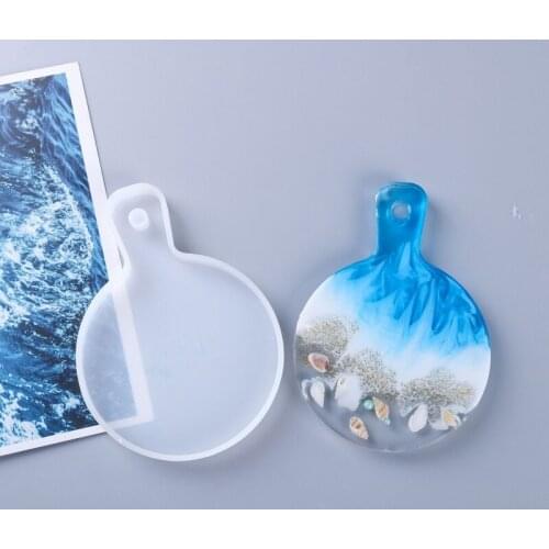 DIY Coaster Plate Casting Silicone Mould Crafts Jewelry Making Tool Serving Board Tray Crystal Epoxy Resin Mold