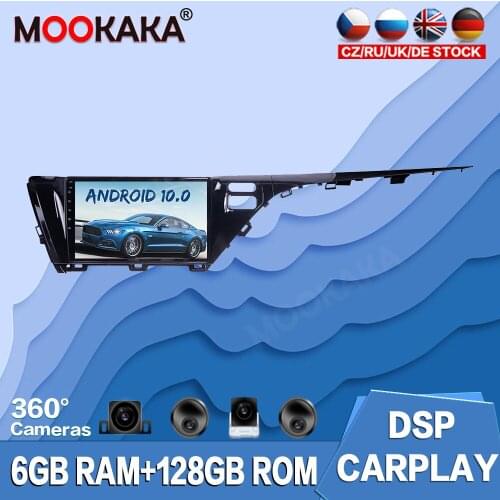For Toyota Camry 2018 2019 Android 10.0 Car Multimedia Player Radio GPS Navigation Carplay Auto Stereo Audio Head Unit Recorder
