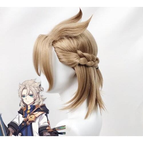 Genshin Impact Albedo Cosplay Halloween Albedo Cosplay Wig Genshin Impact Albedo Cosplay Hair