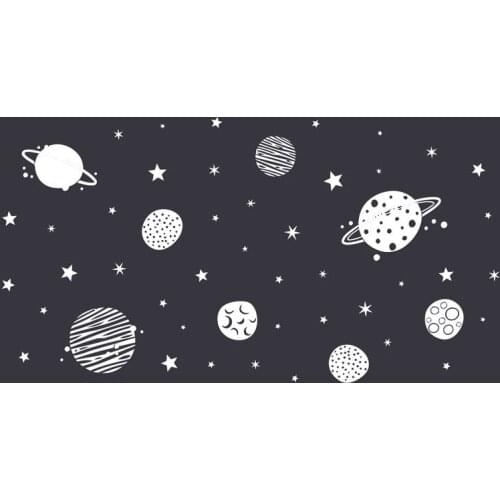 Outer space wall sticker Kids Bedroom decoration Costellation Planet Space Stars Wall Decal Rocket Ship Astronaut Decal HY700