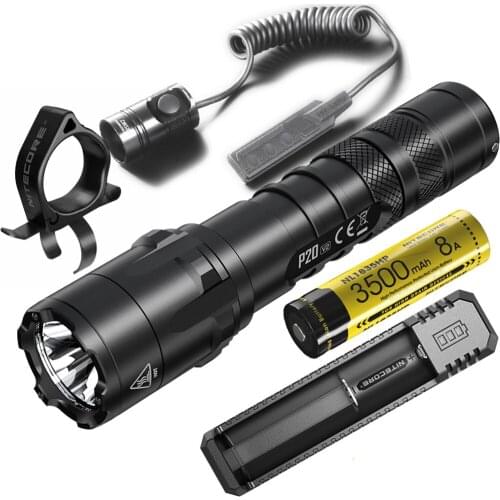 NITECORE P20 V2 Vision Outdoor Tactical Flashlight XP-L2 V6 LED max 1100 Lumen beam throw 222 meter search rescue sports torch