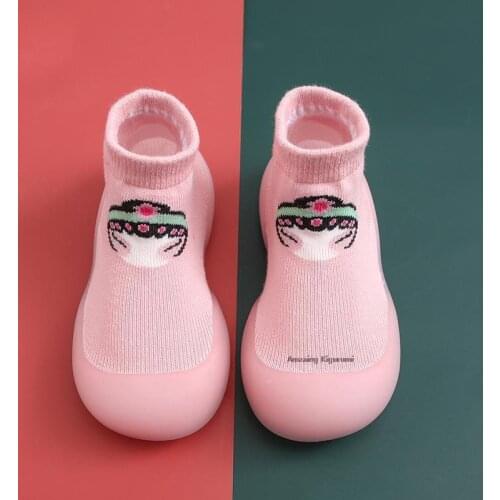 Chinese Style Sock Shoes Anti-slip Spring Cartoon Beijing Opera Cartoon Characters Shoes Girl Baby Boy Soft Rubber Sole Shoes