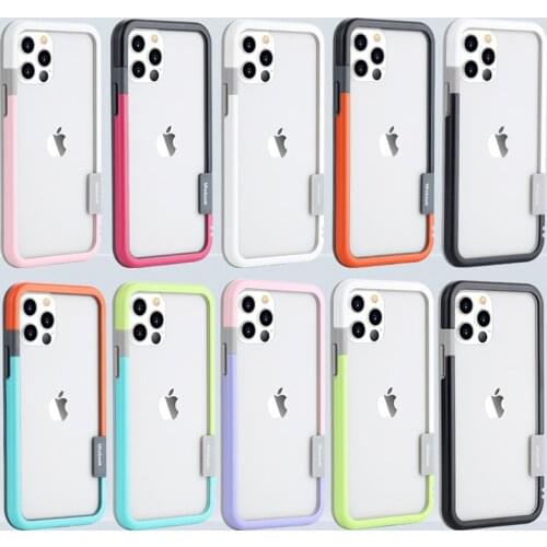 Shockproof Silicone Bumper For iphone 12 Pro Max Mini 11 XR Xs X 7 8 SE Dual Color Hard PC Frame Soft Edge Protective Case