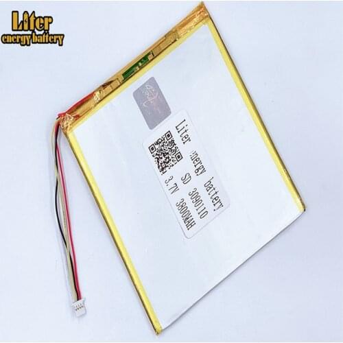 Plug 1.0-4P Lipo Tablet PC Battery 3.7V 3090110 Rechargeable 3800mah li-polymer battery
