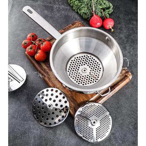 Manual Vegetable Fruits Puree Pressing Tools Potato Pumpkin Masher Stainless Steel Grinder Food Mashing Kitchen Tools Accesorios