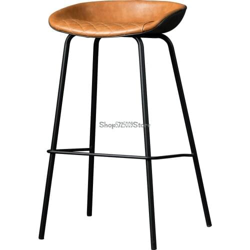 Nordic Iron Simple Bar Chair Nordic Net Red Bar Chair Creative Bar Stool Modern Home Retro High Chair