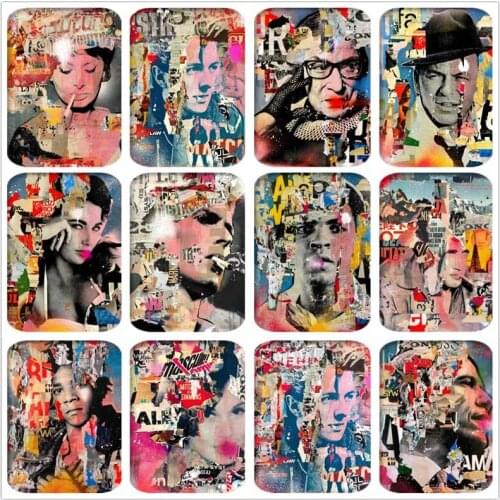 Street art 5D diy diamond painting movie poster mosaic photo cross stitch kit ink acrylic and spray paint home decoration gift