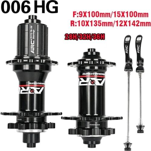 Bicycle Hubs ARC Sealed Bearing MTB Mountain Bike Hub Quick Release set Bike hub 32 28 36Holes Disc Brake QR 4 Bearings 4 Pawls