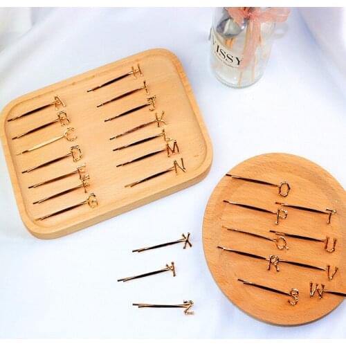 1 Pcs Minimalist Hairgrip Alphabet A-Z Hair Clips For Women Letter Hairpins Trendy Girls Fashion Barrettes Hair Accessories