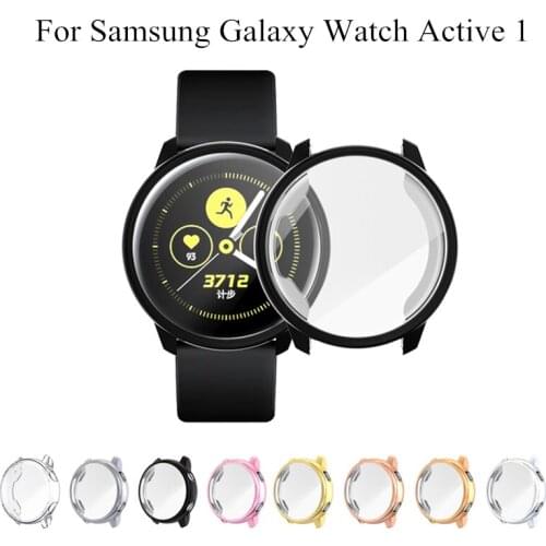 Protective Case for Samsung Galaxy Watch Active 1 Cover Soft TPU Case Screen Protector Bumper Shell for Galaxy Watch Active