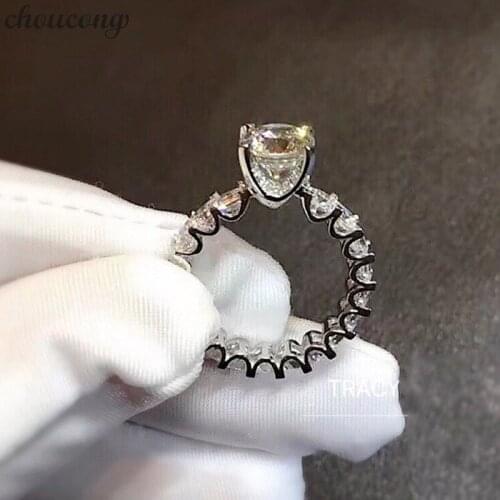 Choucong Vintage Promise Ring 925 Sterling Silver AAAAA cz Engagement Wedding Band Rings For Women Bridal Finger Jewelry Gift