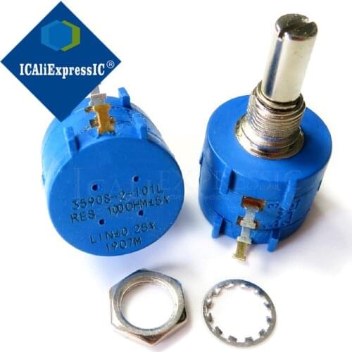 1PCS 3590S-2-101L 3590S 100 ohm 3590S-2-101 3590S-101 Precision Multiturn Potentiometer 10 Ring Adjustable Resistor In Stock