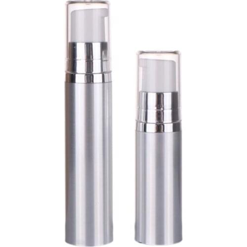 10ML silver airless plastic bottle gold pump clear lid lotion emulsion serum mist sprayer hyaluronic toner skin care packing