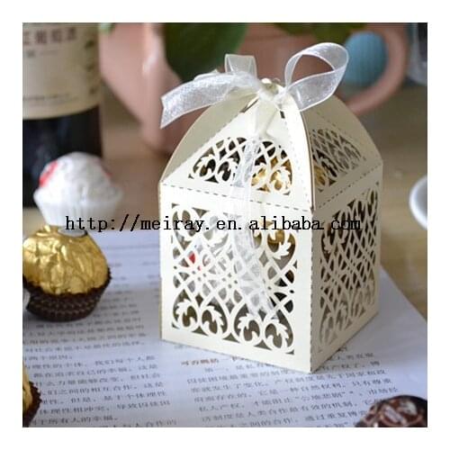 200 pieces/lot holiday party favors wedding paper gifts and candy box for guests in manufacturer size 5*5*8.5cm