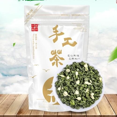 2020/2021 Jasmine Mini Dragon Pearl Chinese Green Chinese Tea Loose Leaf With Dried Jasmine 250g