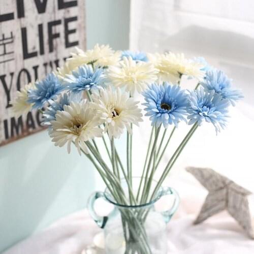 22inch Simulation African Daisy Flower Artificial Flower Fake Flower Home Decoration Wedding Holding Flower