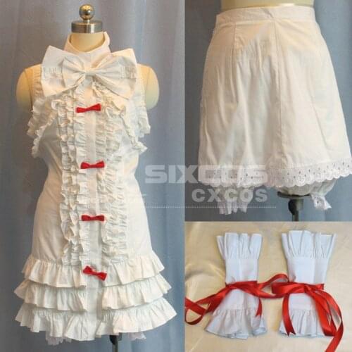 Anime Demonbane Al Azif Cosplay Costume White Fashion Lace Layered Dress Female Party Role Play Clothing High-End Custom-Make