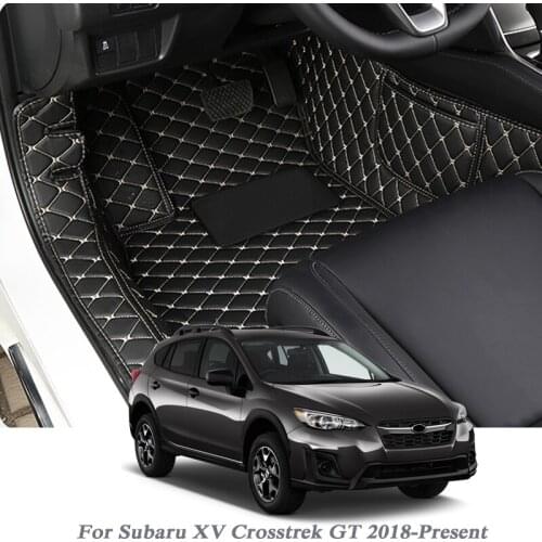 Car Styling PU Leather Floor Mat For Subaru XV Crosstrek GT 2018-PresentAuto Foot Pad Automobile Carpet Cover Internal Accessory