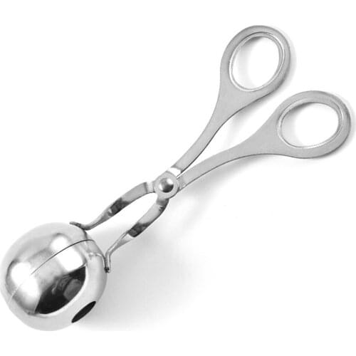 Baller Stainless Steel Clamp Meatball Scoop Convenient Silver Stainless Steel Meatball Maker Creative Clip Food