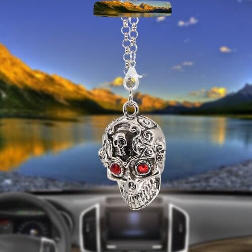 Bemost Car Pendant Creative Skull Hanging Ornaments Automobiles Rearview Mirror Suspension Decoration Accessories Auto Gifts
