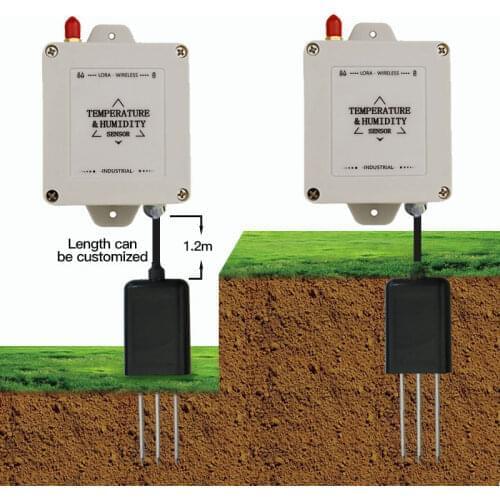 Lora Wireless Soil Moisture Temperature Sensor Smart agriculture Sensors 433mhz/868mhz/915mhz Battery Powered