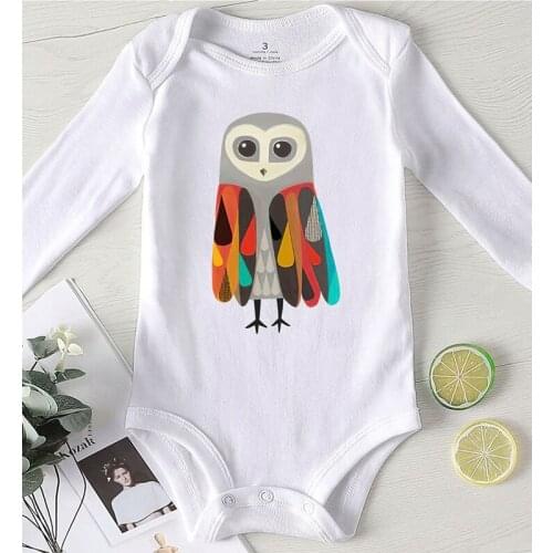 One Piece Baby Bodysuits for Newborn Girl Outfit Toddler Winter Clothes Boy Jumpsuits Long Sleeve Cartoon Printed Baby Onesie