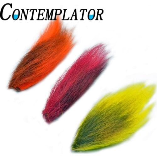 CONTEMPLATOR 5colors Bucktail Jig Fly Fishing Streamers Tying Material Dyed Deer Hair For Deceivers Classical Fly Tying Fur