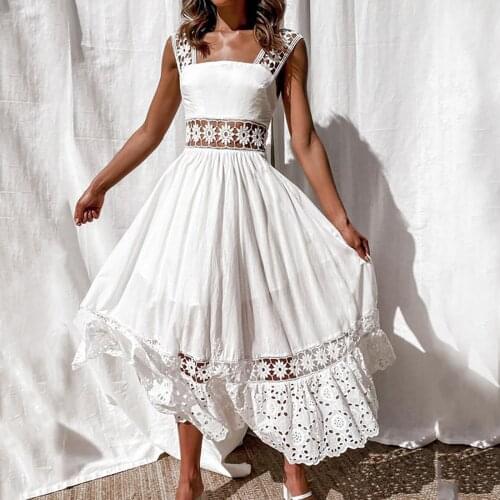 DIANRUO White Summer Dresses