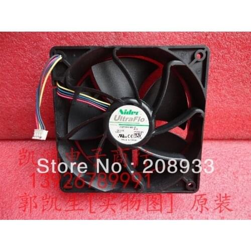 For NIDEC V12E12BS1B5-07 12V 1.85A 12CM 12038 four-wire double ball bearing fan ++cooling fan