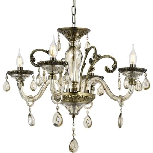 Eray Lighting ER9618-4 Tumbled 4'lü Glass Arm Chandelier