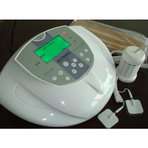 Ionic detox foot spa with heat belt and tens therapy pad to detox through feet packed with aluminum box