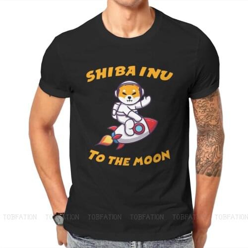 Cryptocurrency Crypto Miner Shiba inu Coin to the Moon Tshirt Harajuku Alternative Mens Tops Large Cotton O-Neck T Shirt