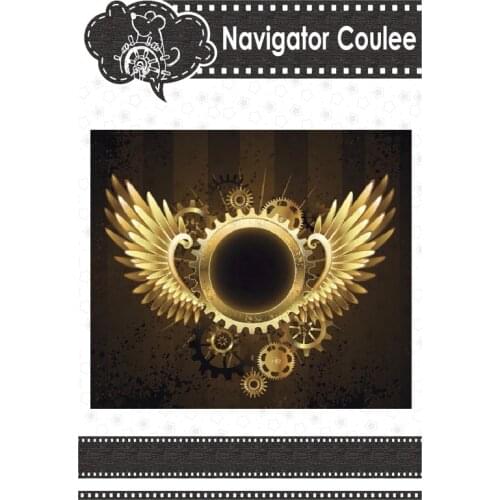Gold wing gear mechanical metal cutting die cutting photo album decoration died of scrapbook embossing, new arrival in 2021