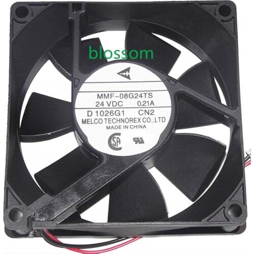 Melco 80MM MMF-08G24TS CN2 24V 0.21A 2Wire for YASKAWA 1000 Series Cooling Fan 808025mm