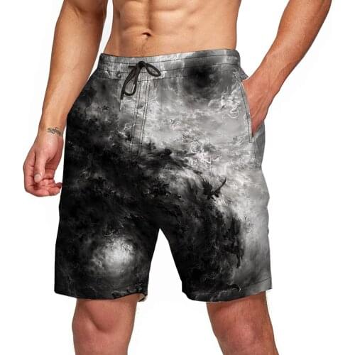 Mens Paint Graphic Beach Shorts 3D Pattern Painting Boardshorts Men/Women Short Pants