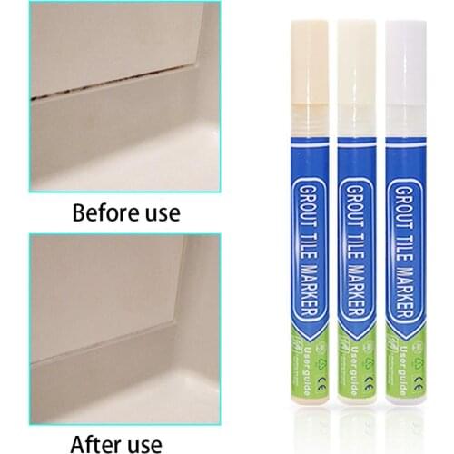 New Home Tile Grout Pen Water Resistant Kitchen Instant Tile Repair Anti Mould Professional Gray White Grout Marker Random Color